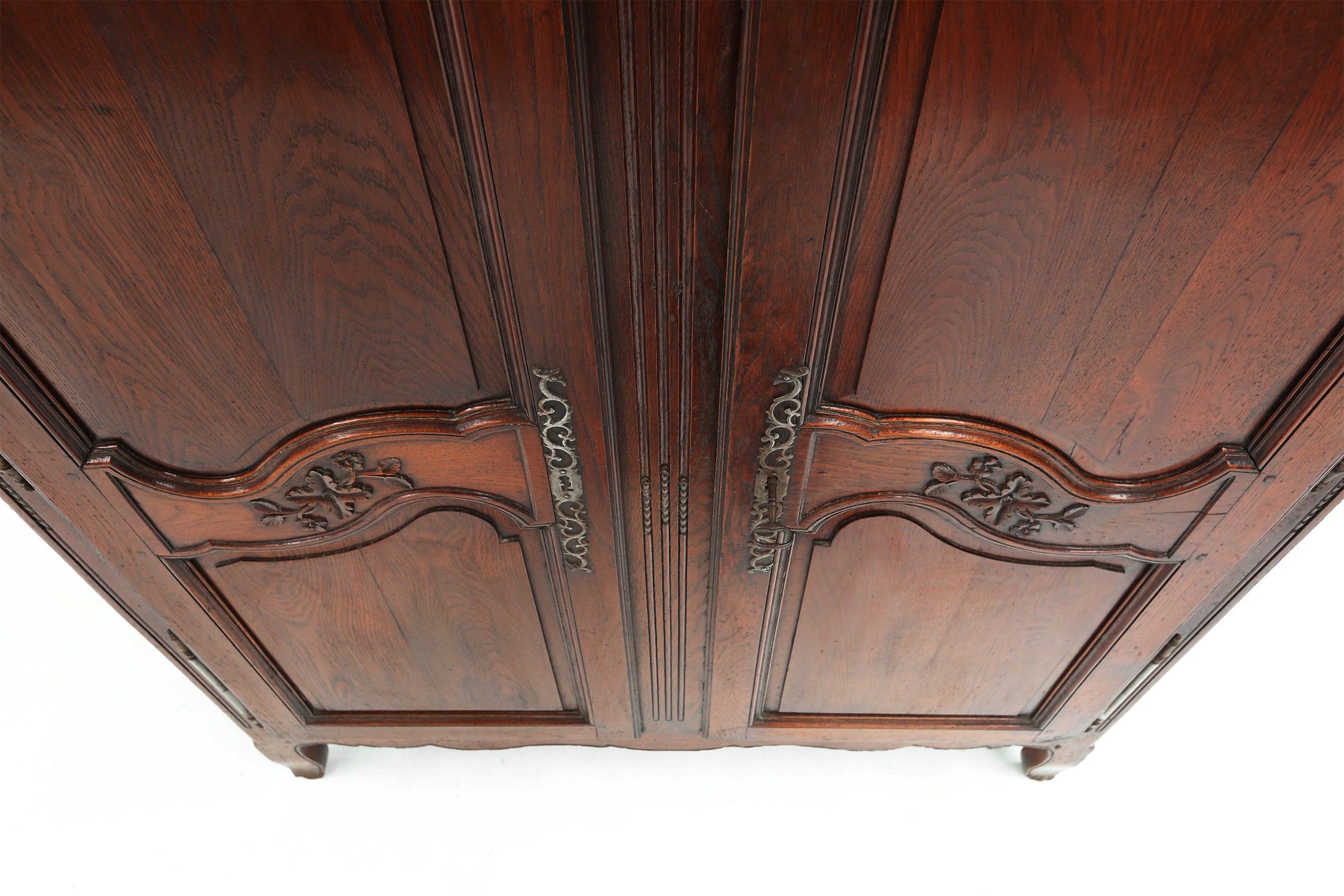 Large French antique carved bridal Armoire in Louis XVI style, ca. 1850thumbnail